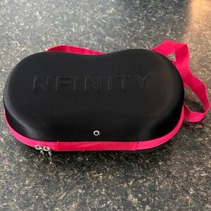 NFINITY Black Hard Shoe Case with Pink Trim and Strap